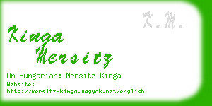 kinga mersitz business card